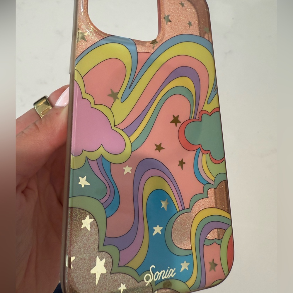 Sonix iPhone 14 Pro Max Pink and Orange Psychedelic Phone Case - Picture 2 of 3